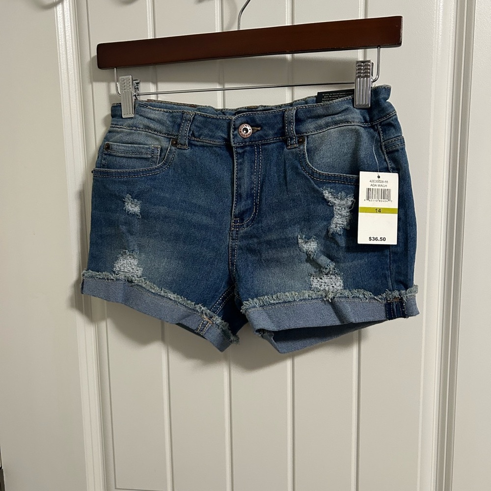 Lucky Brand Blue Jean Shorts Distressed Cut-Off